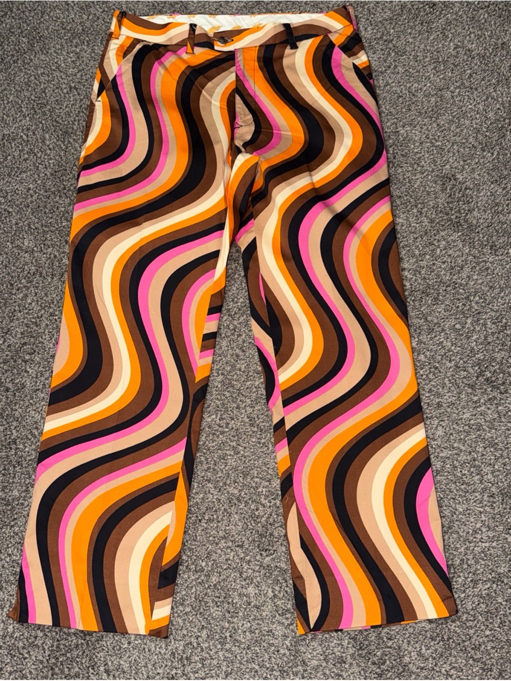 Retro wavy geometric LOUDMOUTH MENS Golf Pants Men’s 36 x 32 Nice!